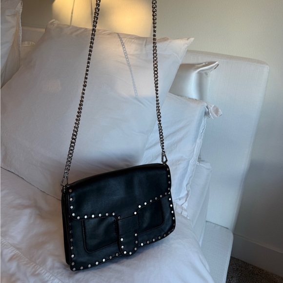 Rebecca Minkoff Black Studded Chain crossbody Bag - Picture 2 of 6